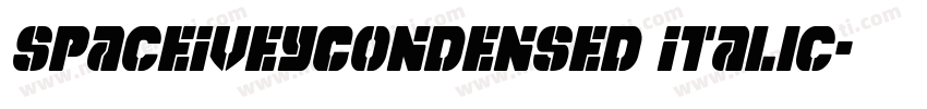SpaceIveyCondensed Italic字体转换